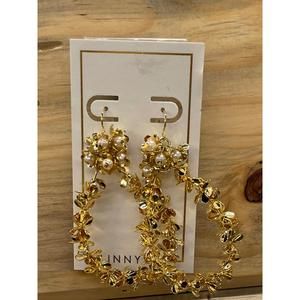 NEW LINNY CO long embellished earring in gold